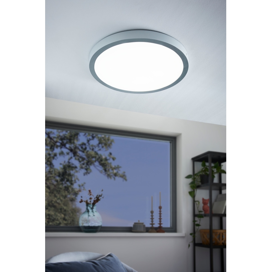 Eglo - LED Stropné svietidlo 1xLED/25W/230V strieborná okrúhly 4000K