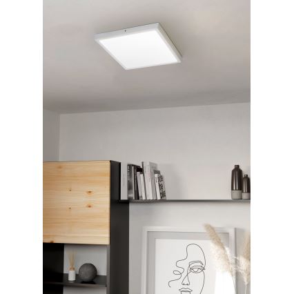 Eglo 97268 - LED Stropné svietidlo FUEVA 1 1xLED/25W/230V biela hranatý 4000K