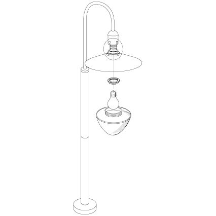 Eglo 97287 - Vonkajšia lampa SIRMIONE 1xE27/60W/230V