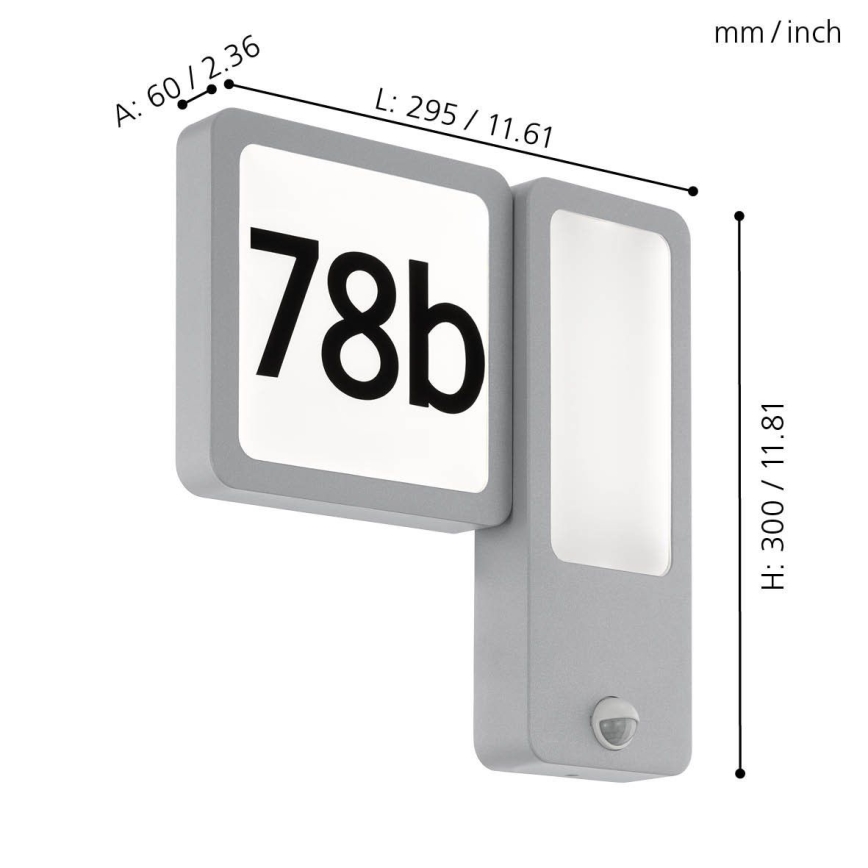Eglo - LED vonkajšie nástenné svietidlo 2xLED/2,7W + LED/3,6W/230V IP44