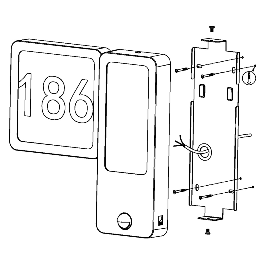 Eglo - LED vonkajšie nástenné svietidlo 2xLED/2,7W + LED/3,6W/230V IP44