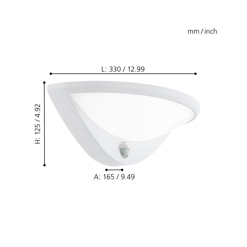 Eglo - LED Vonkajšie svietidlo so senzorom 1xLED/9,3W/230V IP44
