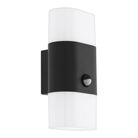 Eglo 97314 - LED Vonkajšie nástenné svietidlo so senzorom FAVRIA 1 2xLED/5,5W/230V