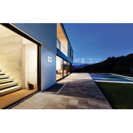 Eglo - Solárne domové číslo LED/2W/3,7V 2000 mAh IP44