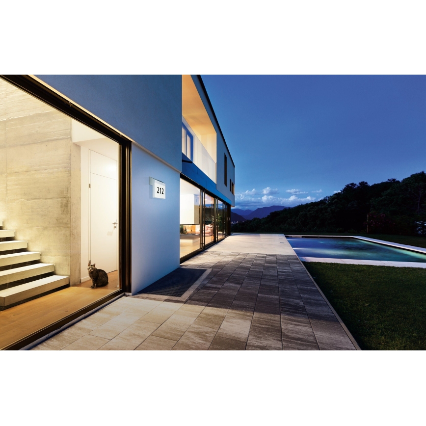 Eglo - Solárne domové číslo LED/2W/3,7V 2000 mAh IP44