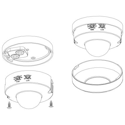 Eglo - Vonkajší pohybový a súmrakový senzor 12 m biely IP44