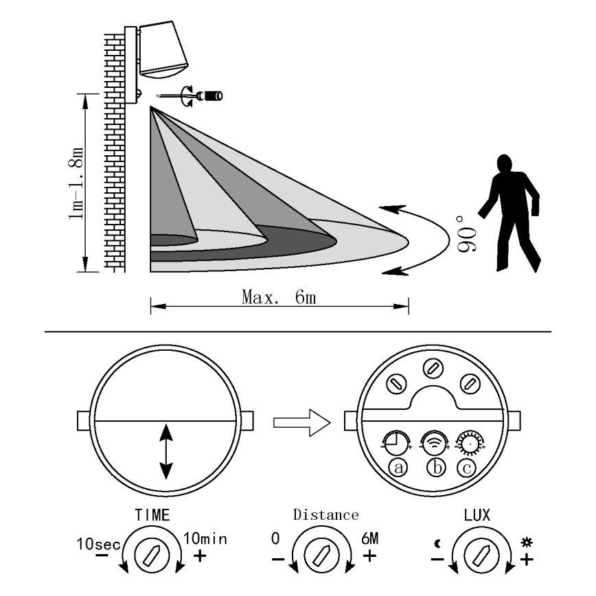 Eglo 97453 - Vonkajšie nástenné svietidlo so senzorom CALDIERO 1xE27/10W/230V IP44