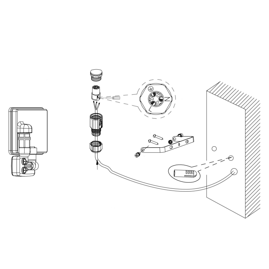 Eglo - LED Reflektor so senzorom LED/20W/230V