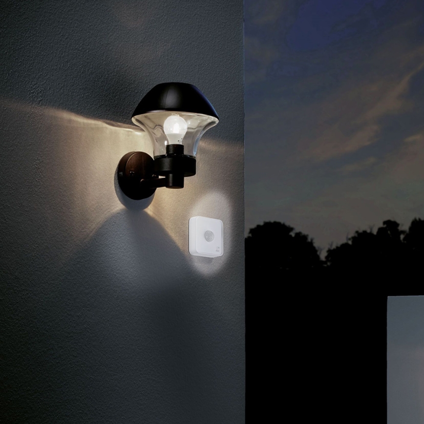 Eglo - Vonkajší senzor pohybu a súmraku CONNECT SENSOR 12 m 3xAA biely IP44