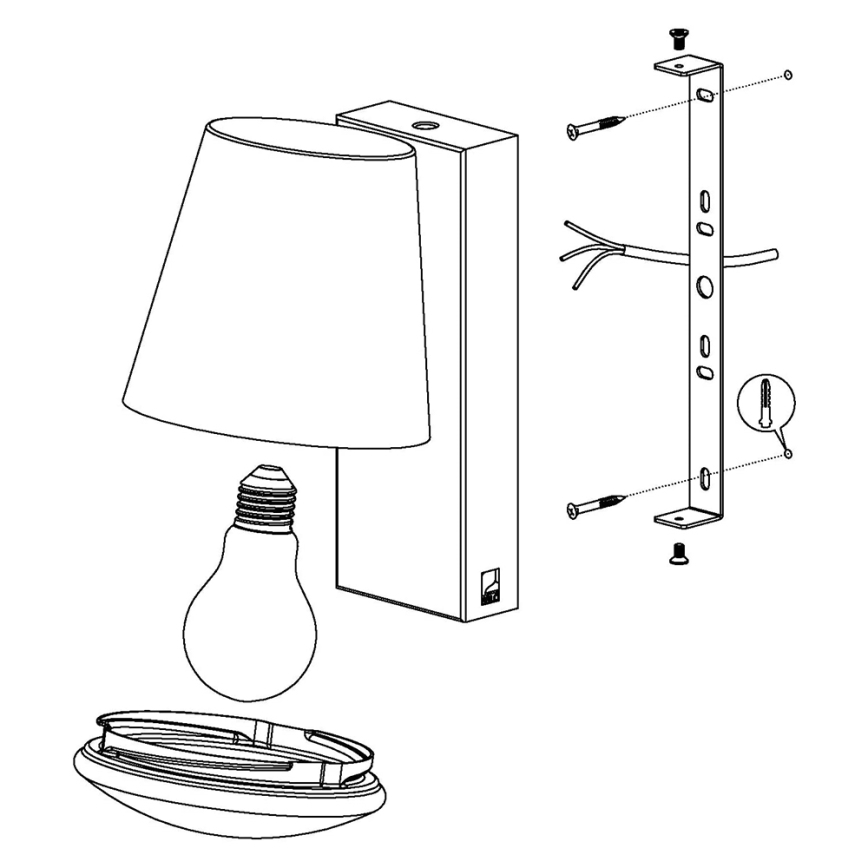 Eglo - LED Stmievateľné vonkajšie nástenné svietidlo CALDIERO-C 1xE27/9W/230V IP44