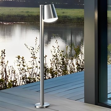 Eglo 97485 - LED stmievateľná vonkajšia lampa CALDIERO-C 1xE27/9W/230V matný chróm IP44