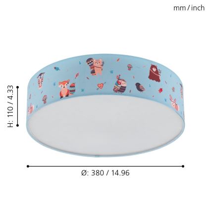 Eglo - Detské stropné svietidlo 2xE27/40W/230V