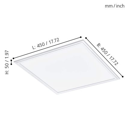 Eglo - LED RGB stmievané svietidlo SALOBRENA-C LED/24W/230V + diaľkové ovládanie