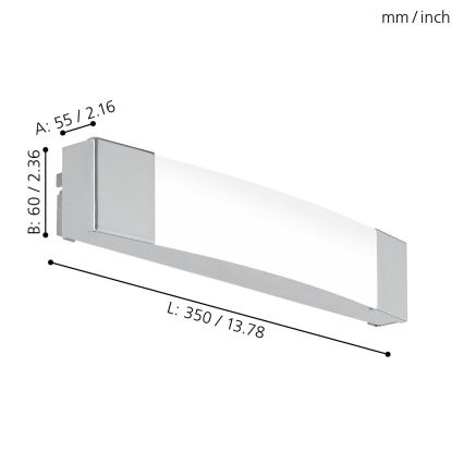 Eglo - LED úpeľňové zrkadlové svietidlo LED/8,3W/230V IP44
