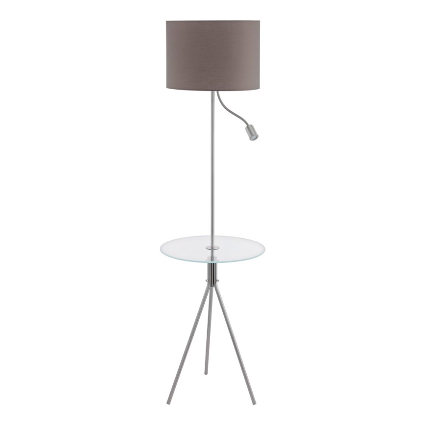 Eglo 97771 - Stojacia lampa so stolíkom POLICARA 1xE27/60W/230V+LED/3,5W