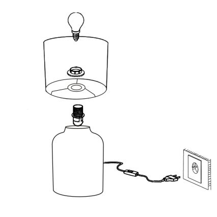 Eglo - Stolná lampa 1xE14/40W/230V