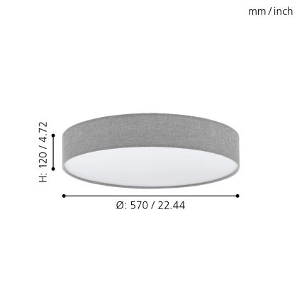 Eglo - LED Stmievateľné stropné svietidlo LED/40W/230V + diaľkové ovládanie