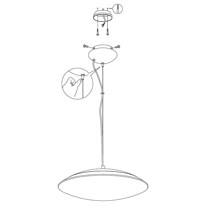 Eglo 97812 - RGB LED stmievateľný luster na lanku FRATTINA-C 1xLED/27W/230V