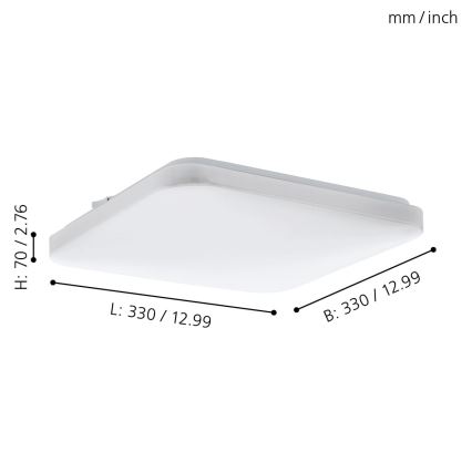 Eglo 97875 - LED Stropné svietidlo FRANIA LED/14,6W/230V