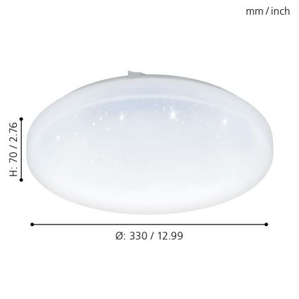 Eglo 97878 - LED Stropné svietidlo FRANIA-S LED/17,3W/230V