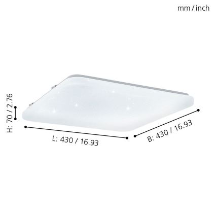 Eglo 97883 - LED Stropné svietidlo FRANIA-S LED/33,5W/230V