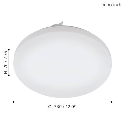 Eglo 97884 - LED Kúpeľňové stropné svietidlo FRANIA LED/17,3W/230V