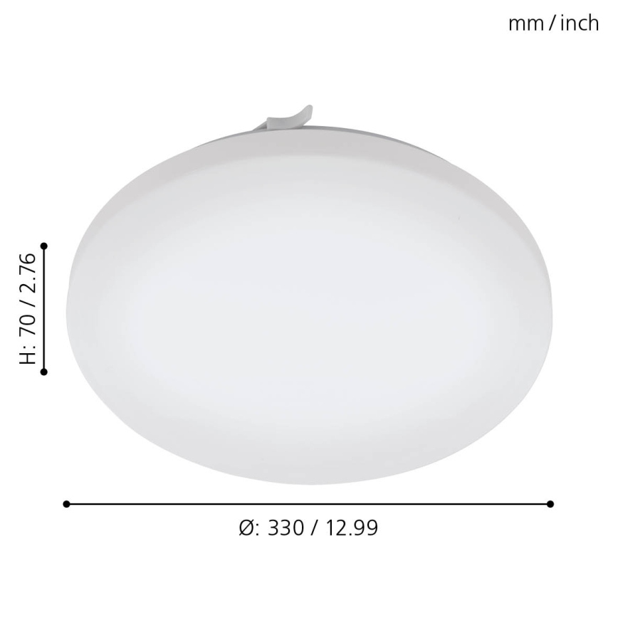 Eglo - LED Kúpeľňové stropné svietidlo LED/17,3W/230V