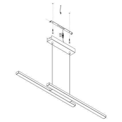 Eglo - LED RGB Stmievateľný luster na lanku FRAIOLI-C LED/34W/230V