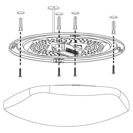 Eglo - LED RGB Stmievateľné stropné svietidlo TOTARI-C LED/34W/230V + diaľkové ovládanie