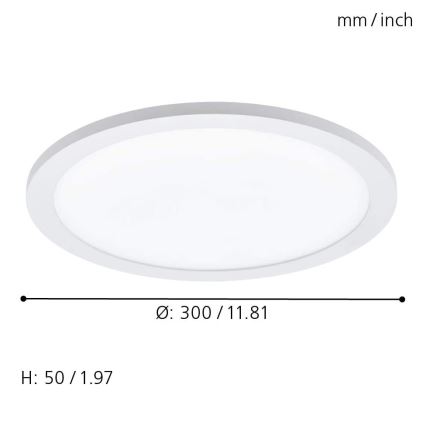 Eglo - LED RGBW Stropné svietidlo SARSINA-C LED/16W/230V + diaľkové ovládanie