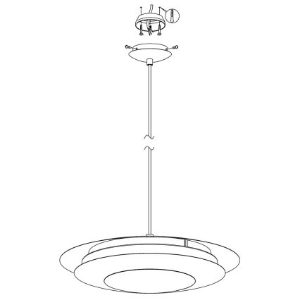 Eglo - LED RGB Stmievateľný luster na lanku MONEVA-C LED/18W/230V