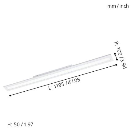 Eglo - LED RGBW Stmievateľný panel SALOBRENA-C LED/34W/230V + diaľkové ovládanie