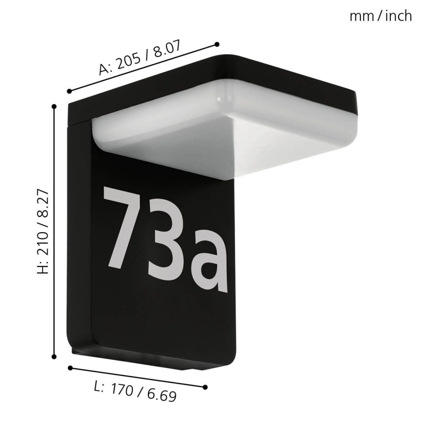 Eglo - LED Domové číslo LED/11W/230V IP44