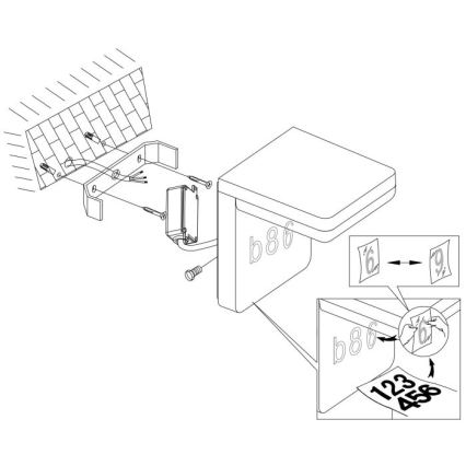 Eglo 98091 - LED Domové číslo AMAROSI LED/11W/230V IP44