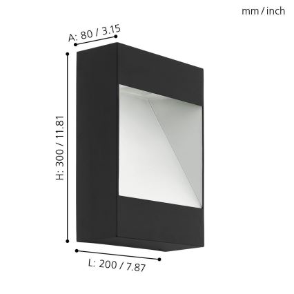 Eglo - LED Vonkajšie nástenné svietidlo LED/10W/230V IP44