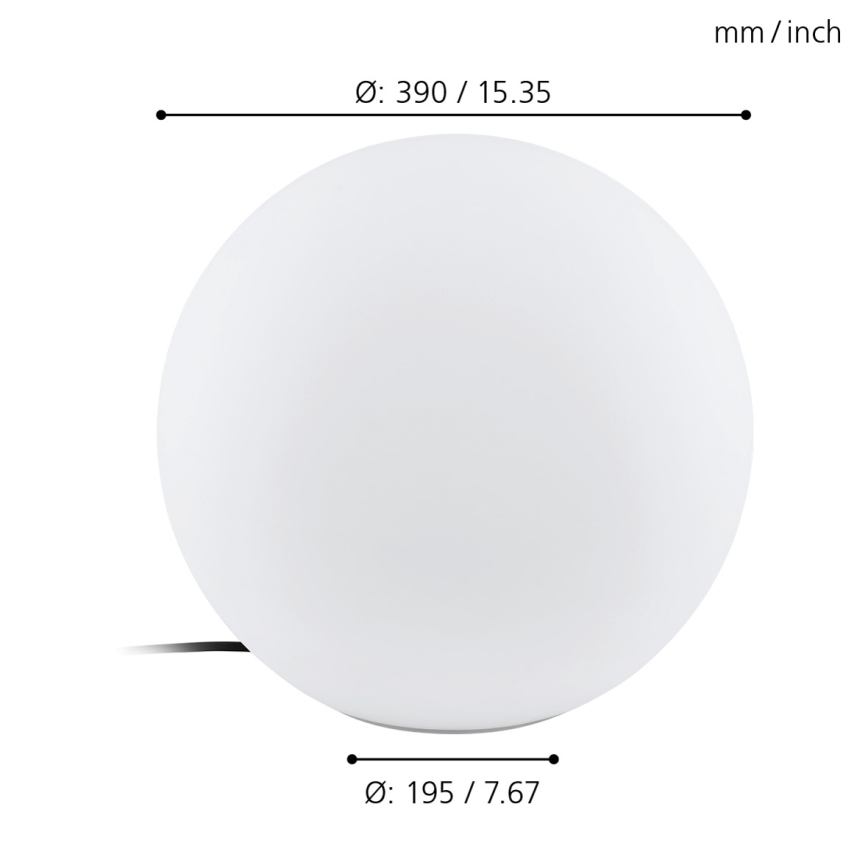 Eglo - Vonkajšia stojacia lampa 1xE27/40W/230V IP65 ø390