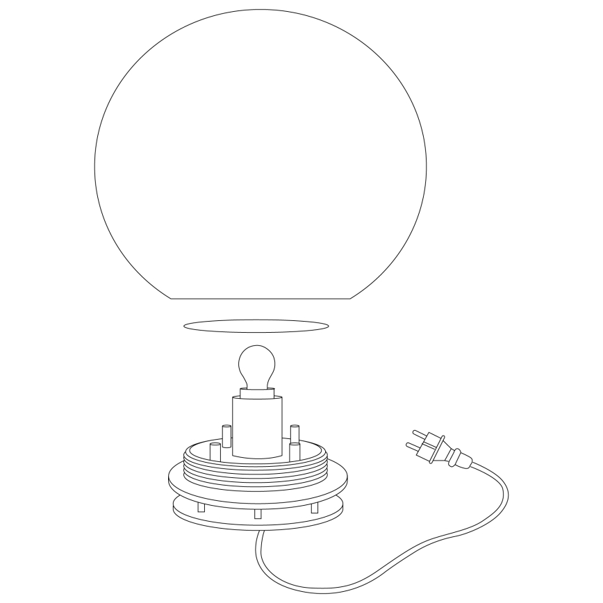 Eglo - Vonkajšia stojacia lampa 1xE27/40W/230V IP65 ø600