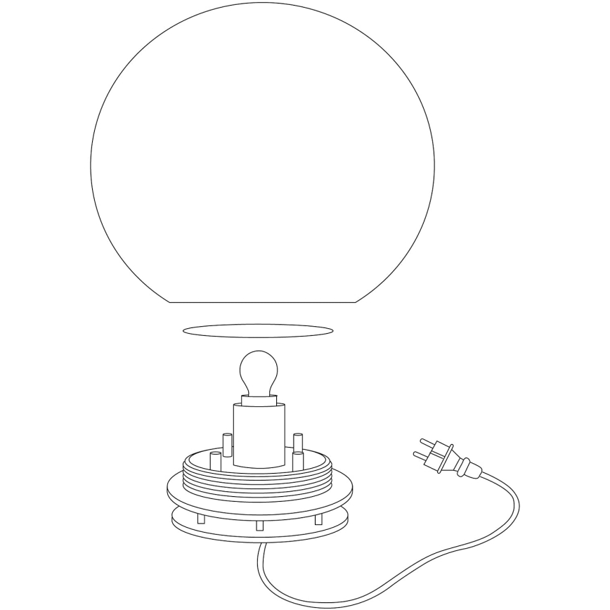 Eglo 98106 - LED RGBW Vonkajšia lampa MONTEROLO-C 1xLED/9W/230V IP65 ø390