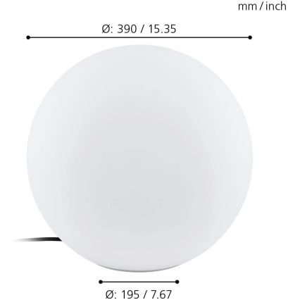 Eglo 98106 - LED RGBW Vonkajšie svietidlo MONTEROLO-C LED/9W/230V IP65 pr.390