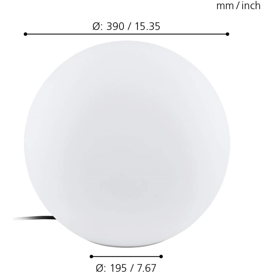 Eglo 98106 - LED RGBW Vonkajšie svietidlo MONTEROLO-C LED/9W/230V IP65 pr.390