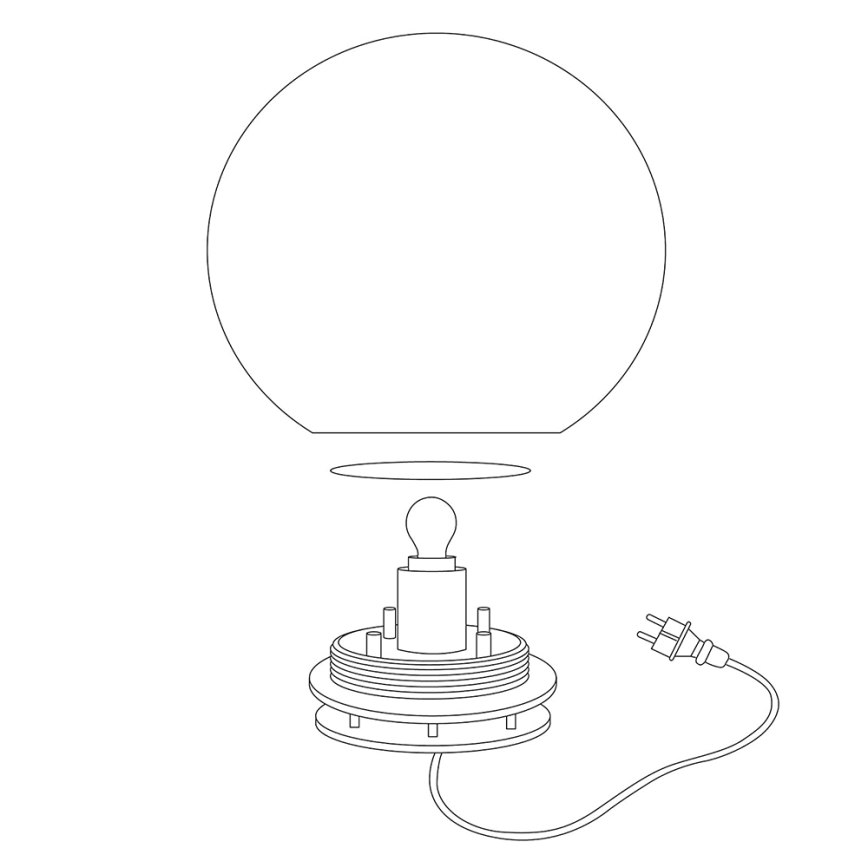 Eglo - LED RGBW Vonkajšia lampa MONTEROLO-C 1xLED/9W/230V IP65 ø600
