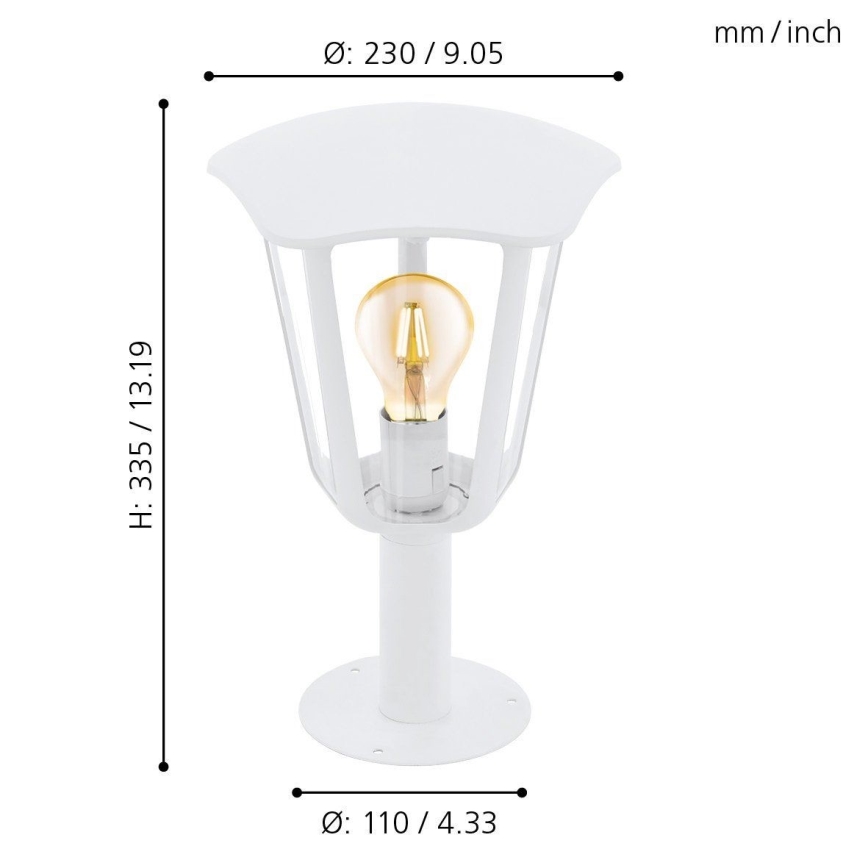Eglo 98117 - Vonkajšia lampa MONREALE 1xE27/60W/230V IP44