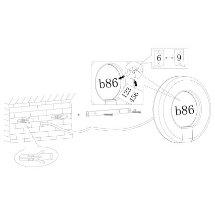 Eglo 98147 - LED Domové číslo MARCHESA LED/15W/230V IP44