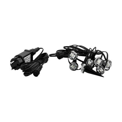 Eglo - LED vonkajší dekoratívny reťazec 9xLED 10m IP65 teplá biela