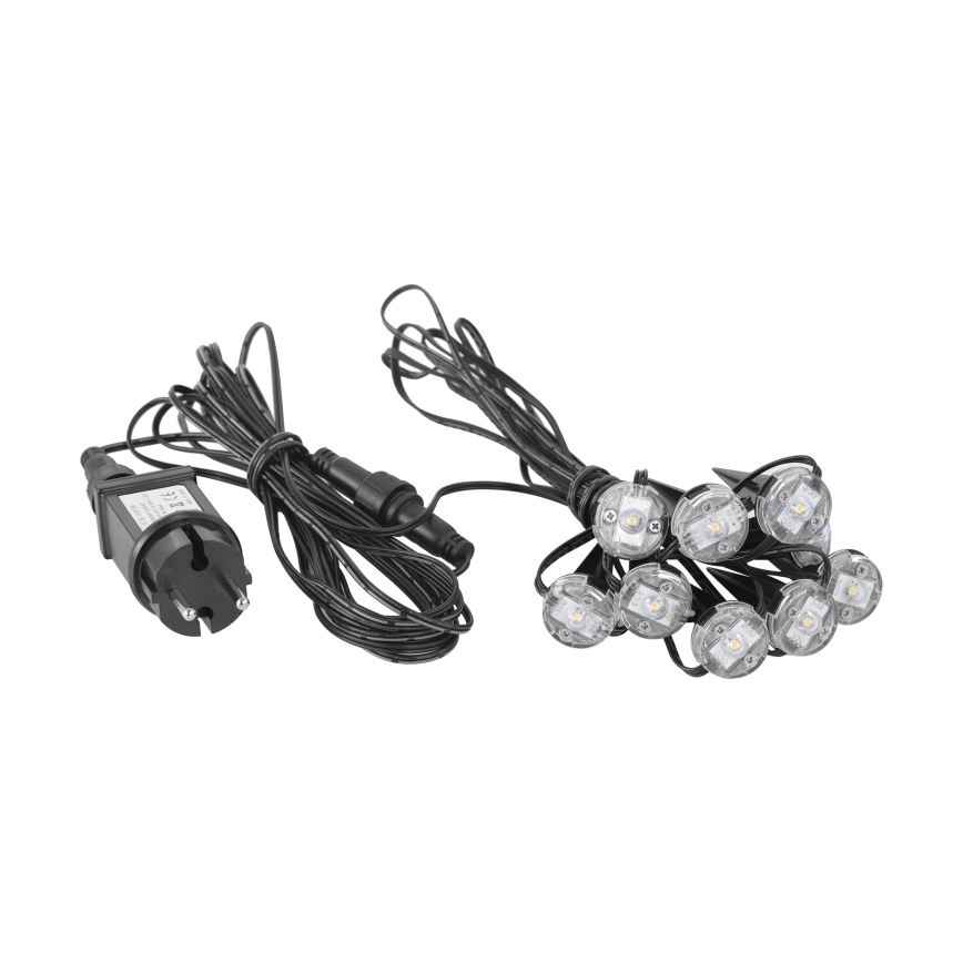 Eglo - LED vonkajší dekoratívny reťazec 9xLED 10m IP65 teplá biela