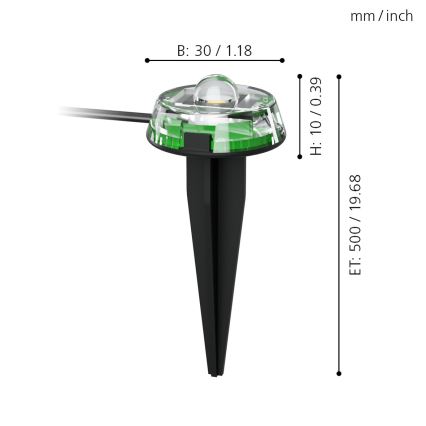 Eglo - LED vonkajší dekoratívny reťazec 9xLED 10m IP65 teplá biela