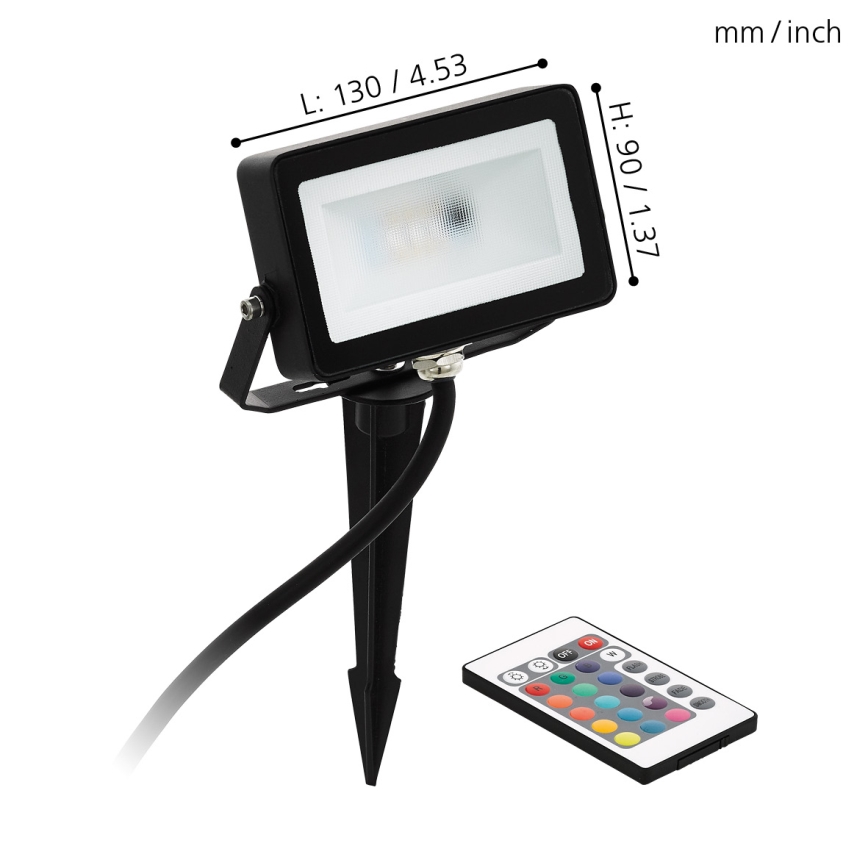 Eglo - LED RGB Reflektor LED/10W/230V + diaľkové ovládanie