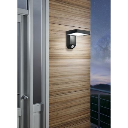 Eglo - LED Solárne nástenné svietidlo so senzorom LED/4,5W/3,7V 2200 mAh IP44