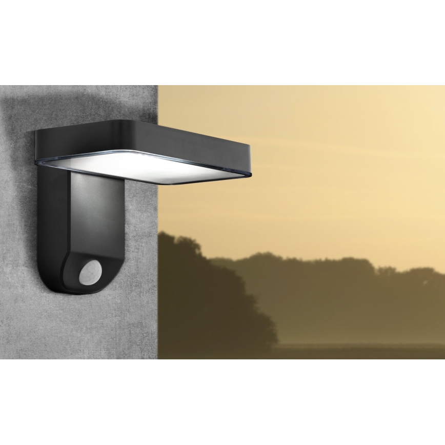 Eglo - LED Solárne nástenné svietidlo so senzorom LED/4,5W/3,7V 2200 mAh IP44