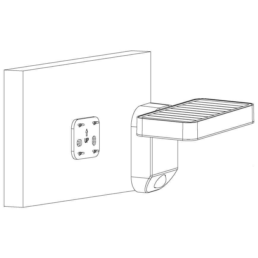 Eglo - LED Solárne nástenné svietidlo so senzorom LED/4,5W/3,7V 2200 mAh IP44